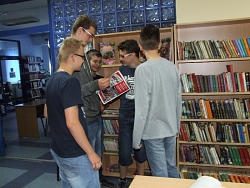 Lekcja biblioteczna dla Niepublicznego Gimnazjum w Miechowie